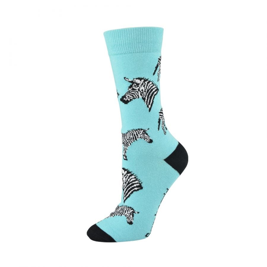 Womens Zebra Bamboo Sock